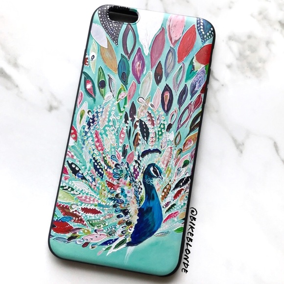 Accessories - NEW iPhone 6/6s/6+/6s+ Textured Peacock Soft Case